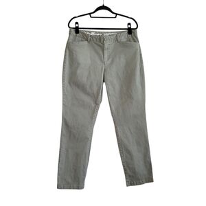 Eddie Bauer Women's Size 12 Green Straight Leg Curvy Fit Legendwash Khaki Pants